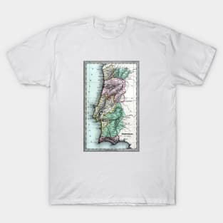 1835 Map of Portugal T-Shirt